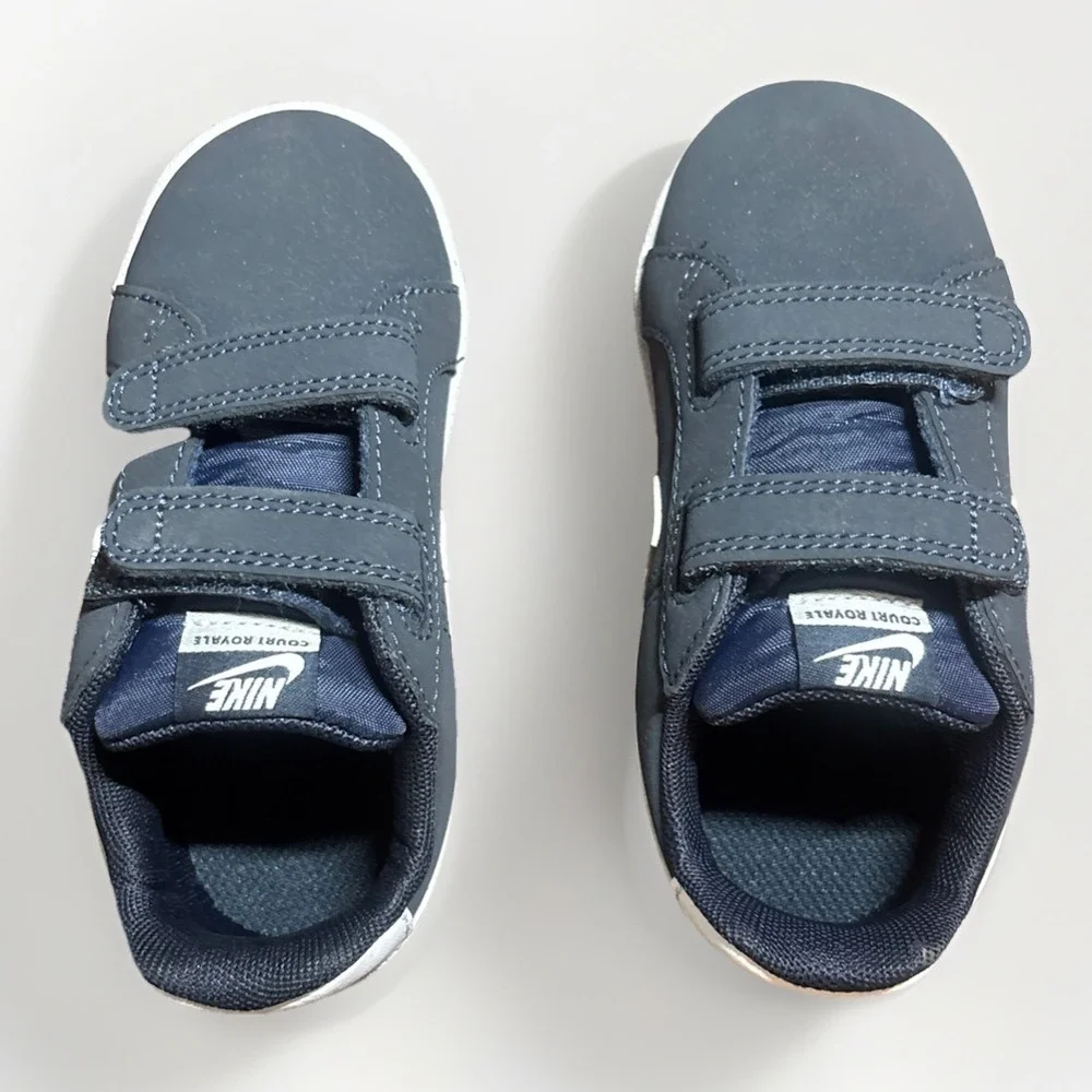 NEW Nike Toddler (TDV) Court Royale NAVY WHITE (833537 400) All Day Sneaker
